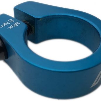 davtus N Alu-Sattelklemme für BMX Sattelrohrklemmung 28,6 mm blau